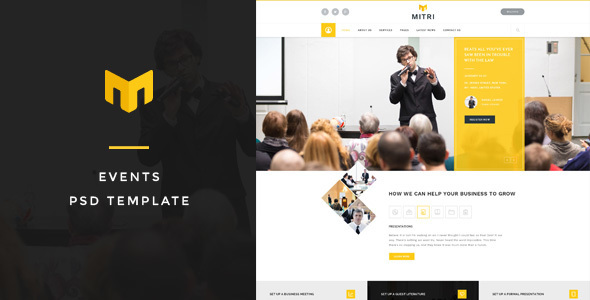 Preview image for Mitri Events - Conference PSD Template