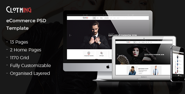 Clothing - eCommerce PSD Template