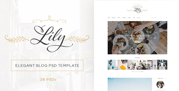 Lily - Elegant Blog Psd Template