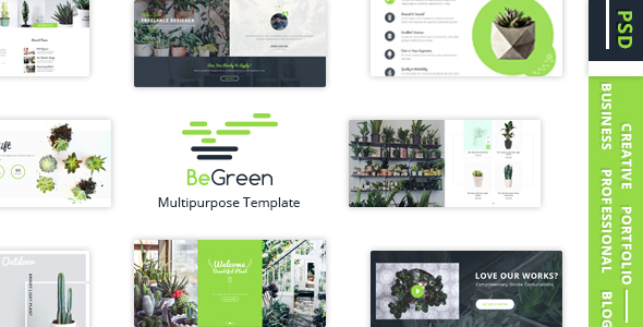 Preview image for BeGreen - Multipurpose Planter PSD Template