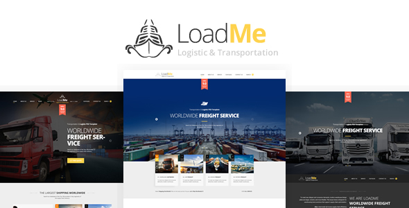 LoadMe - Logistic & Transportation PSD Template listing image