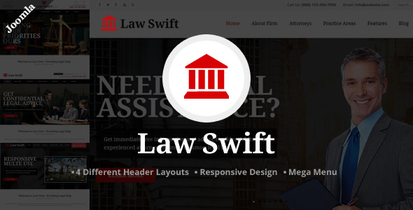Law Swift - Lawyer & Notary Joomla Template listing image
