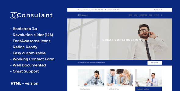 Consulant - Corporate & Business HTML5 Template