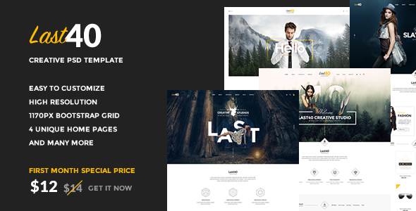 Last40 - Creative PSD Template