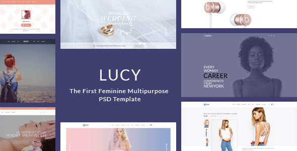 LUCY - female readers focused - multipurpose psd template