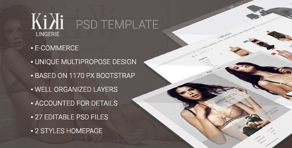 Kiki — Multipurpose Modern eCommerce PSD Template