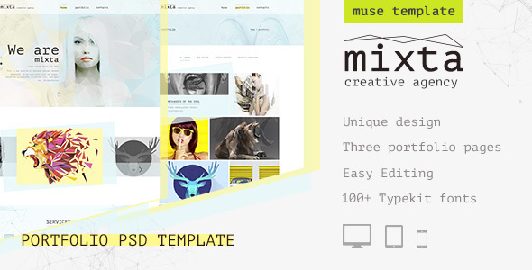 Mixta — Creative Agency, Portfolio Muse Template