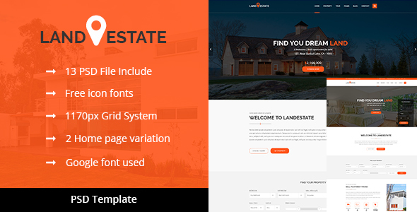 LANDESTATE – Properties/Real Estate Template product preview