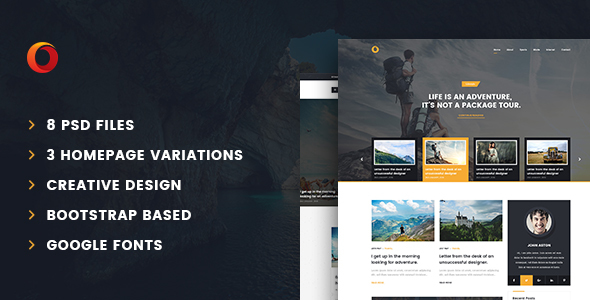 Dot – Personal Blog PSD Template
