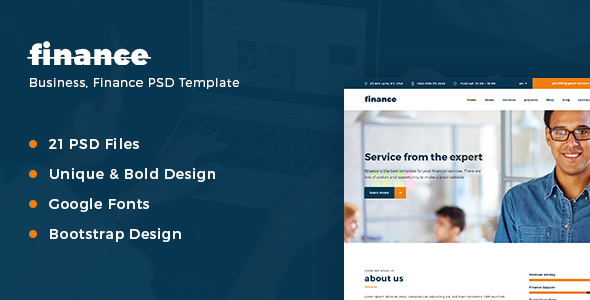 Finance – Business PSD Template