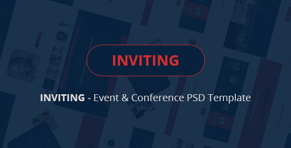 INVITING – Event & Conference PSD Template