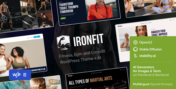 Ironfit - Fitness, Gym and Crossfit WordPress Theme + Online Store listing image