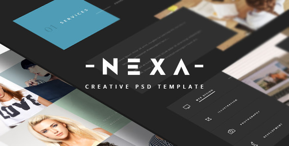 Preview image for Nexa - Creative One Page PSD Template