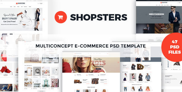 Shopsters - Multiconcept E-commerce PSD Template