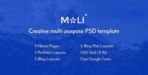 Mali — Multipurpose Portfolio & Personal Blog PSD Template