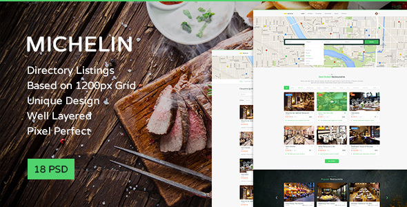 Michelin — Multipurpose Directory Listing PSD Template