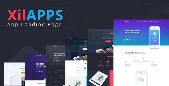Preview image for XILAPPS - PSD App Landing Page Template