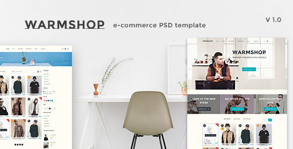 Warmshop - Minimal eCommerce PSD Template listing image