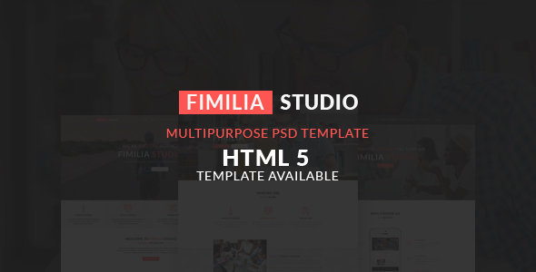 Product preview supplied for FIMILIA STUDIO - CREATIVE PSD TEMPLATE