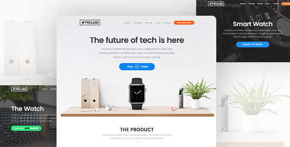 Preview image for Single Product Landing Page WordPress Theme - Proland