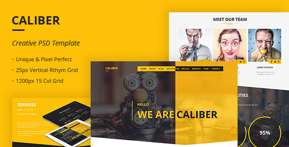 Caliber - Creative Multi Purpose PSD Template product preview