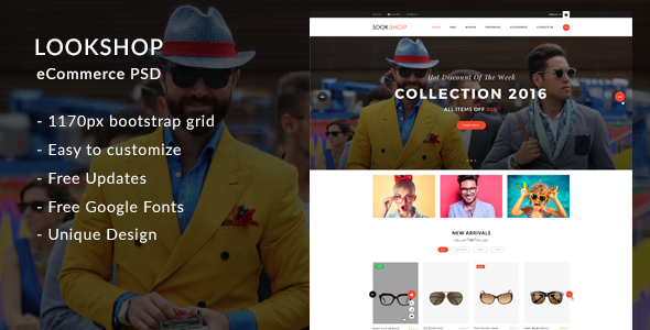 Lookshop – eCommerce PSD Template