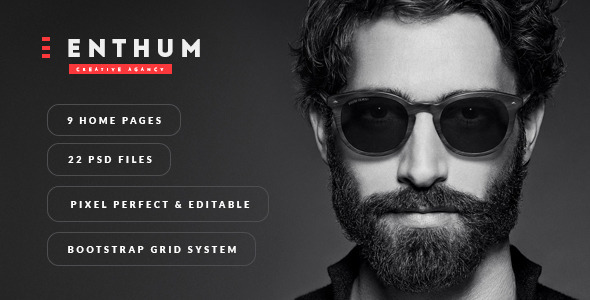 Enthum - Agency & Portfolio PSD Template