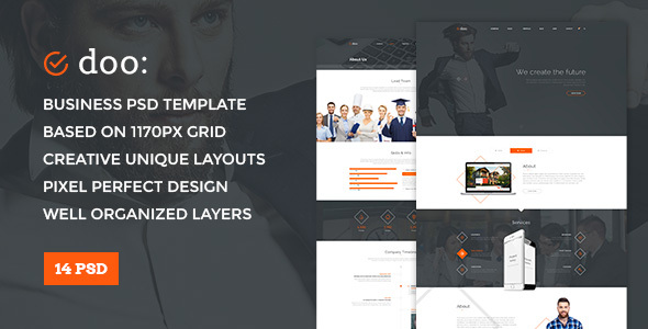 Doo — Clean and Simple Multipurpose PSD Template