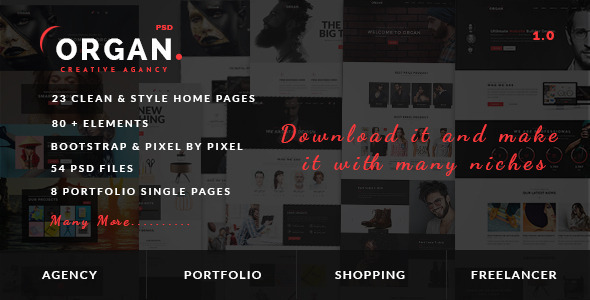 Organ - Multipurpose PSD Template