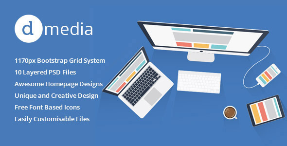 dMedia | PSD Template