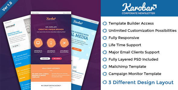 Product preview supplied for Email HTML Template Builder
