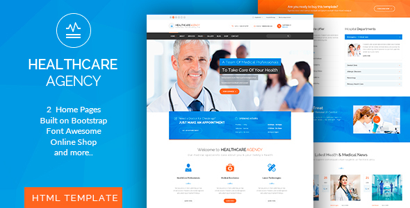 Product preview supplied for Healthcare Agency - Medical HTML