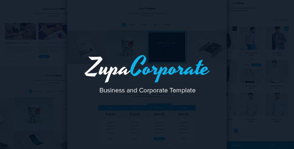 Product preview supplied for ZupaCorporate – Business and Corporate PSD Template