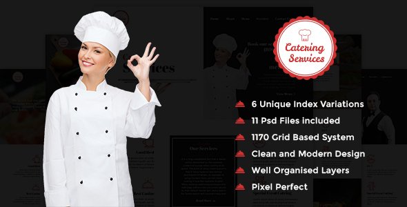 Catering Services - PSD Template listing image