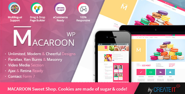 Macaroon Sweet Shop - Colorful WooCommerce Theme listing image