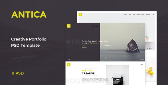 Antica — Multipurpose Business Agency & Personal Portfolio PSD Template