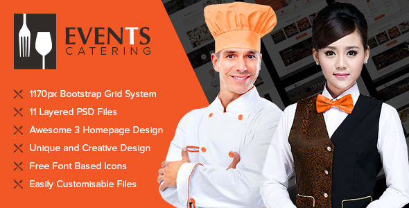 Events Catering | PSD Template