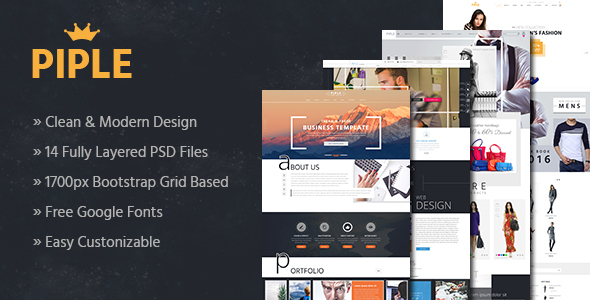 Piple - Business & Ecommerce PSD Template