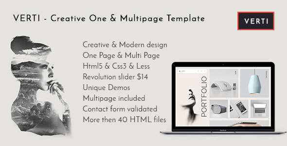 Verti - Creative OnePage & MultiPage Template product preview
