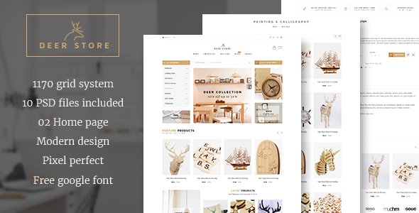 DeerStore - Ecommerce PSD Template
