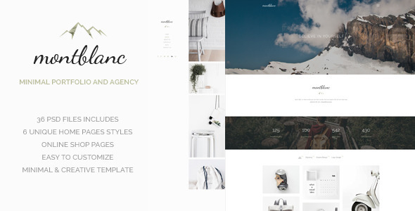 Montblanc - Minimal Creative PSD template