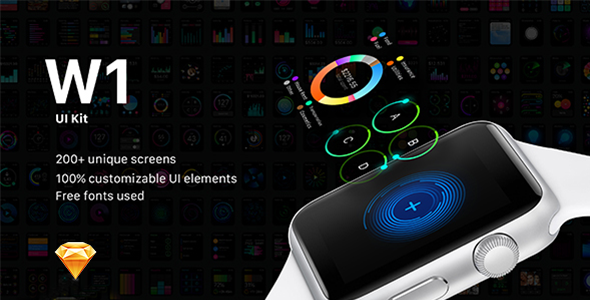 W1 UI Kit for watch Apps