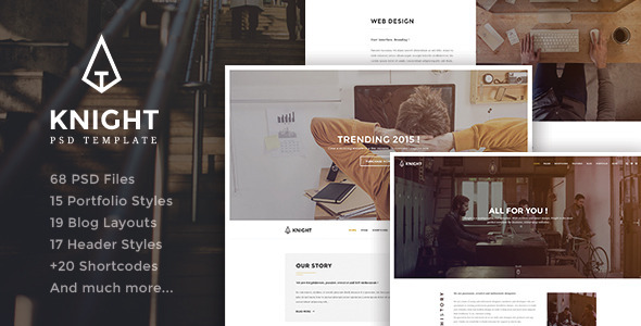 Knight - Corporate and Shop PSD Template listing image