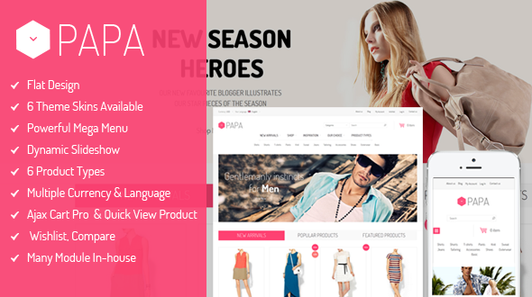 SM Papa - Responsive Fashion Theme for Magento listing image