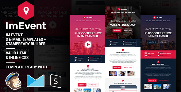 Product preview supplied for Imevent - Event Conference email template