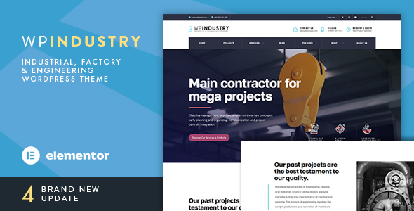Preview image for WP Industry - Industrial WordPress Theme