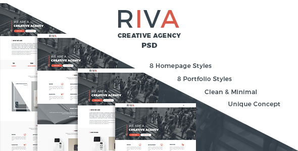Product preview supplied for Riva | Agency and Portfolio PSD Template