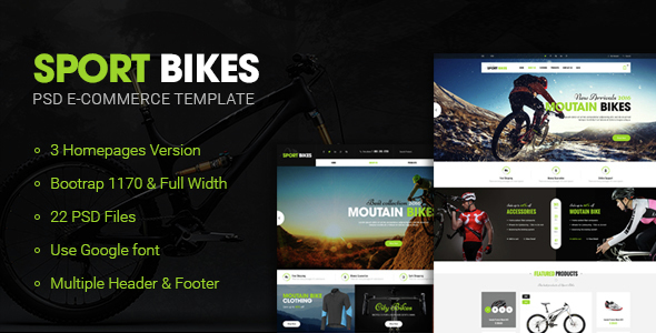 Sportbike - Multipurpose eCommerce PSD Template