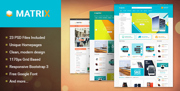 Preview image for Matrix - Multi-Purpose eCommerce PSD Theme