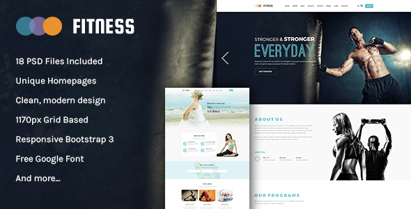 Fitness - Multipurpose PSD Template product preview